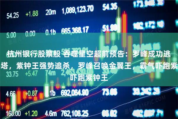 杭州银行股票股 吞噬星空超前预告：罗峰成功逃出祭塔，紫钟王强势追杀，罗峰召唤金翼王，霸气吓跑紫钟王